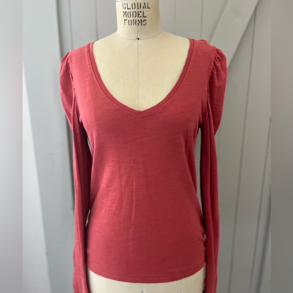 Nation LTD V-Neck Long Sleeve Top